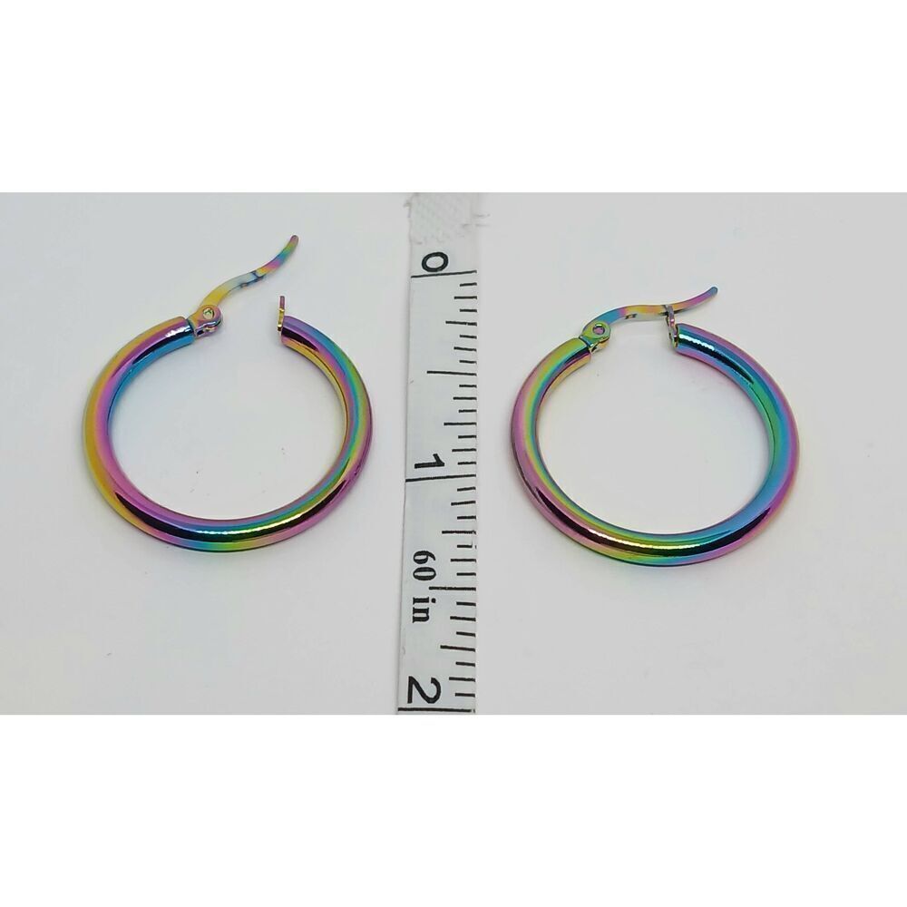 Neochrome hoop earrings - Picture 2 of 4